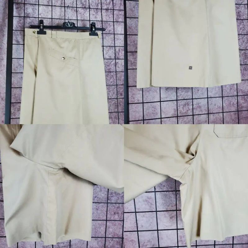 Givenchy Givenchy Summer Khaki Cotton Embroidered Pants 0089 Size 26" / US 2 / IT 38 - 5 Thumbnail