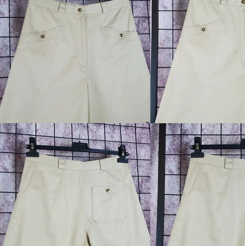 Givenchy Givenchy Summer Khaki Cotton Embroidered Pants 0089 Size 26" / US 2 / IT 38 - 4 Thumbnail