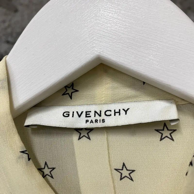 Givenchy Givenchy Beige Star Print Blouse with Bow 0089 Size ONE SIZE - 6 Thumbnail