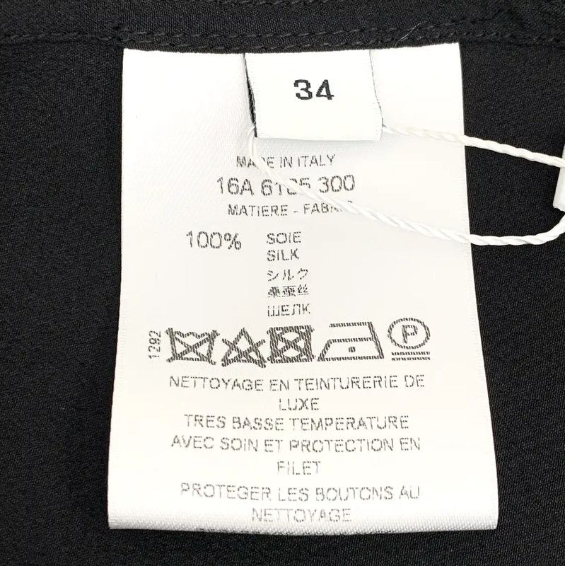 Givenchy Givenchy Black Silk Shirt with Red Collar 0089 Size XXS / US 00 / IT 34 - 6 Thumbnail