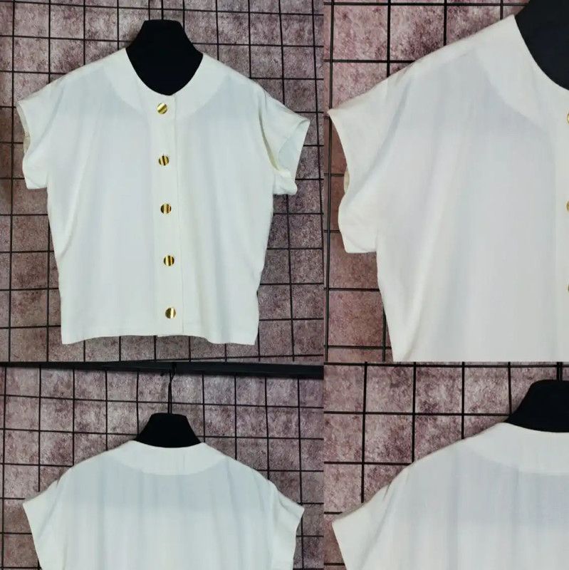 Givenchy Givenchy Summer White Short Sleeve Cardigan 0089 Size M / US 6-8 / IT 42-44 - 2 Thumbnail