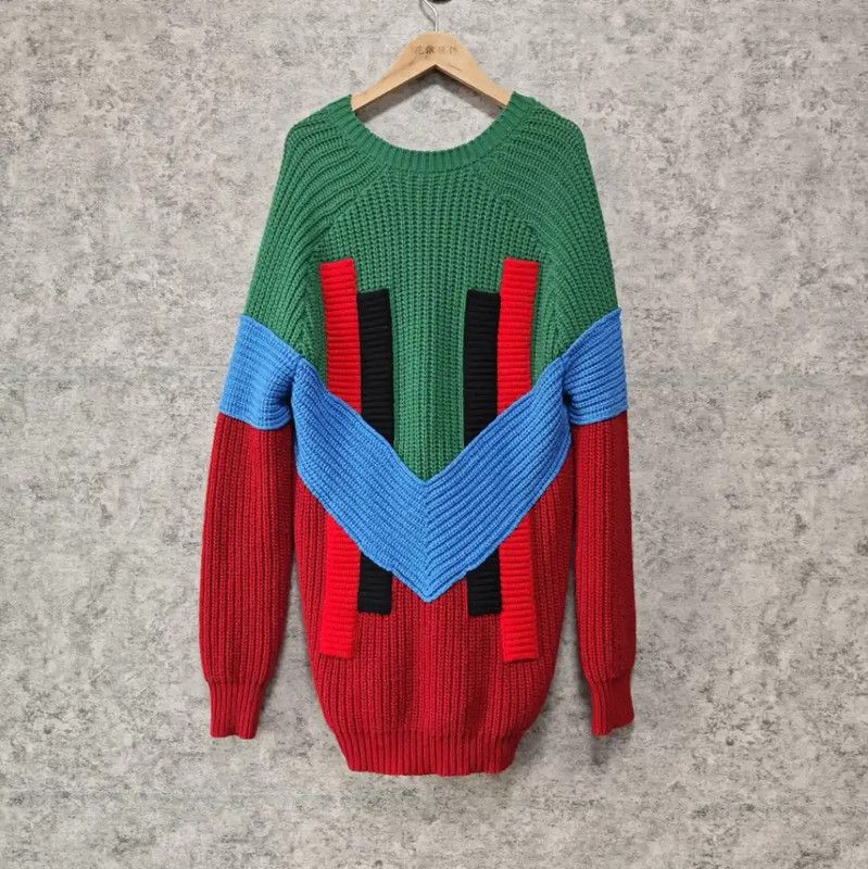 Givenchy Givenchy Colorful Knit Sweater in Red Green Blue 0089 Size XS / US 0-2 / IT 36-38 - 2 Thumbnail