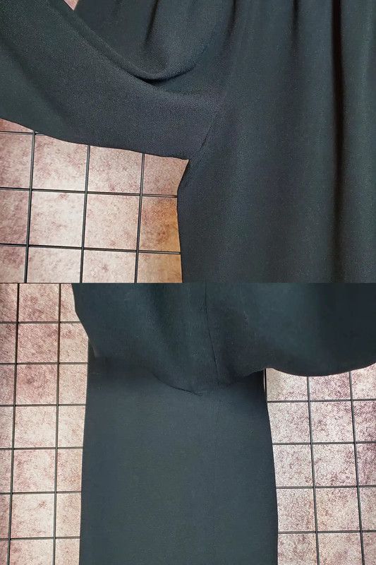 Givenchy Givenchy Black Summer Acetate Wide Leg Pants 0089 Size 23" - 5 Thumbnail