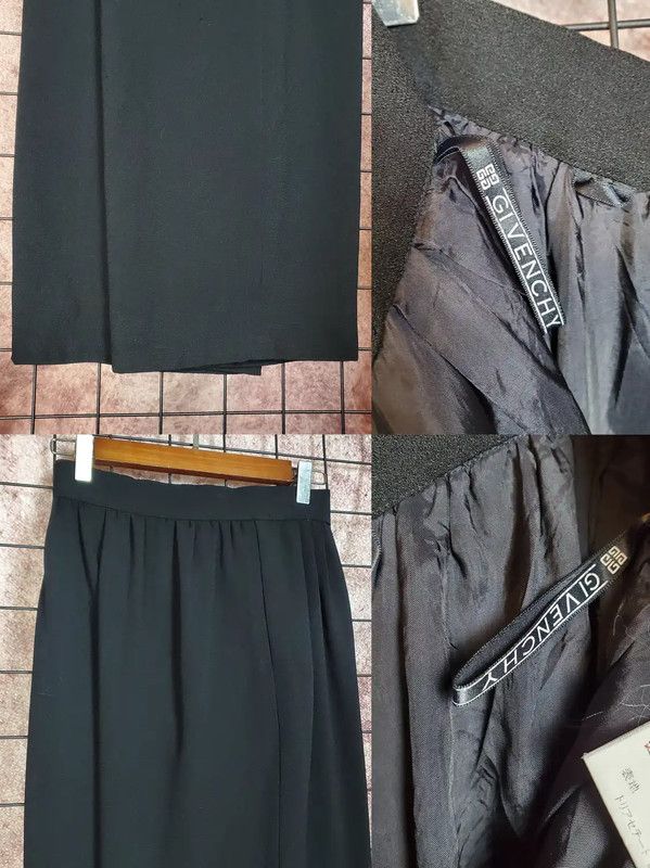 Givenchy Givenchy Black Summer Acetate Wide Leg Pants 0089 Size 23" - 7 Thumbnail