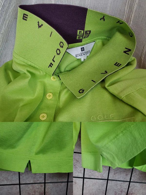 Givenchy Givenchy Green Embroidered Long Sleeve T-Shirt 0089 Size L / US 10 / IT 46 - 6 Thumbnail