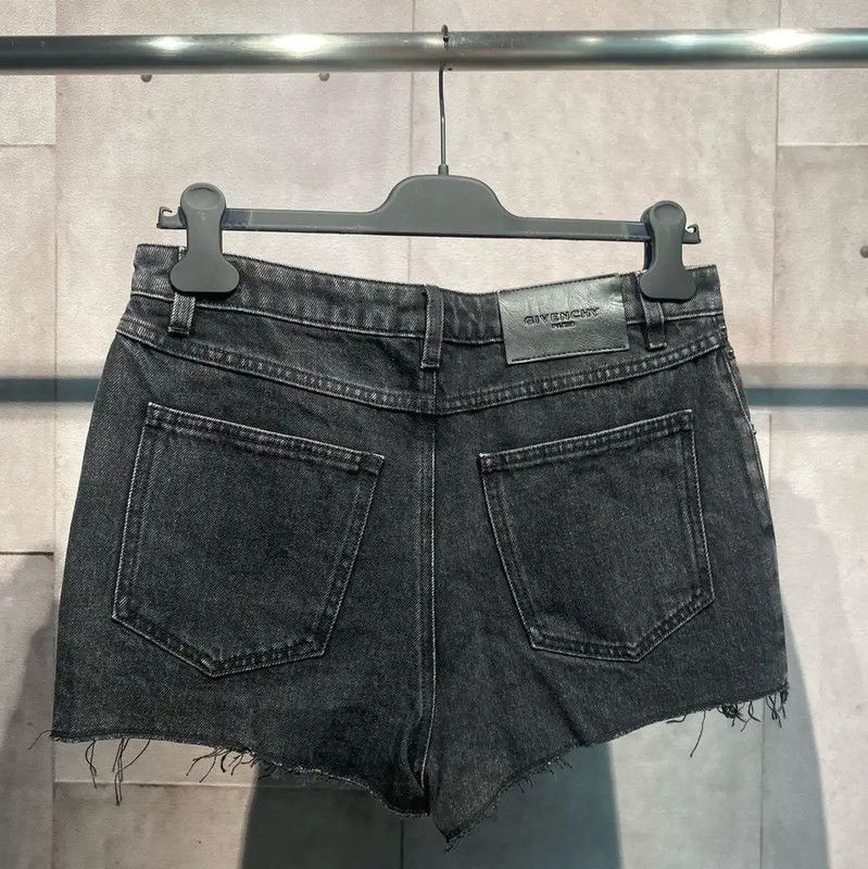 Givenchy Givenchy Black Cotton Ladies Shorts 0089 Size 23" - 2 Thumbnail