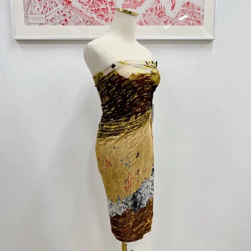 Givenchy Givenchy Multicolor Bodycon Skirt for Women 0089 Size 22" - 2 Thumbnail