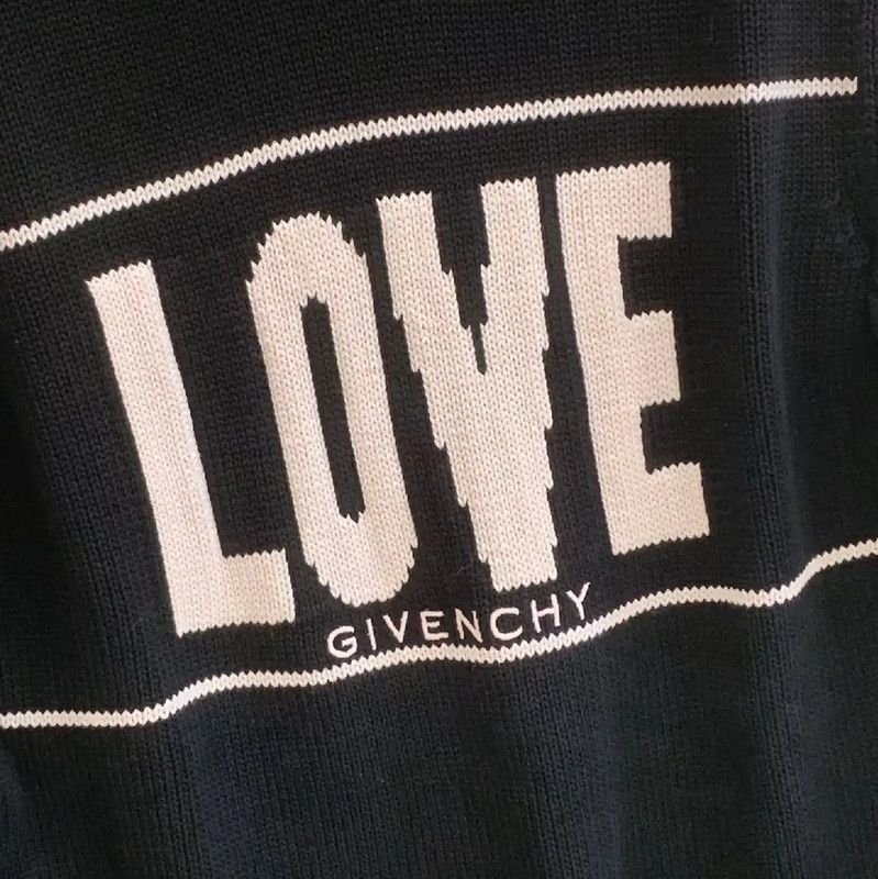 Givenchy Givenchy Black Knit Sweater with LOVE Design 0089 Size XS / US 0-2 / IT 36-38 - 3 Thumbnail