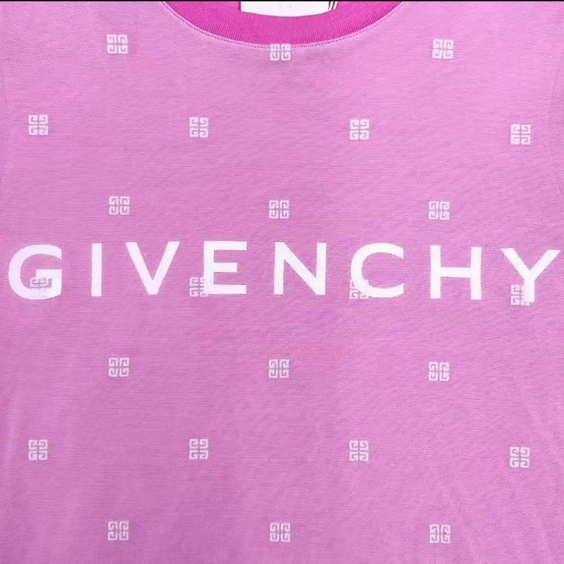 Givenchy Givenchy Pink Silk Blended Short Sleeve T-Shirt 0089 Size XS / US 0-2 / IT 36-38 - 3 Thumbnail