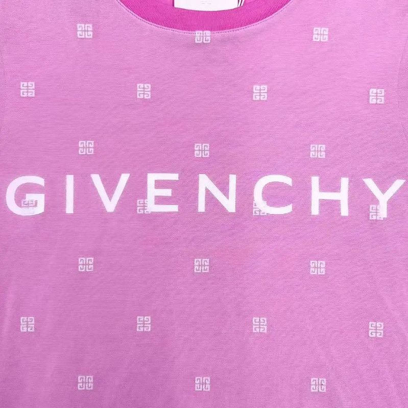 Givenchy Givenchy Pink Silk Blended Short Sleeve T-Shirt 0089 Size XS / US 0-2 / IT 36-38 - 4 Thumbnail