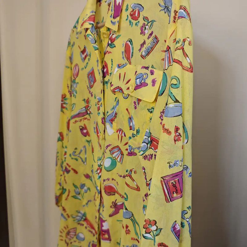 Givenchy Givenchy Yellow Cotton Long Sleeve Shirt 0089 Size L / US 10 / IT 46 - 3 Thumbnail