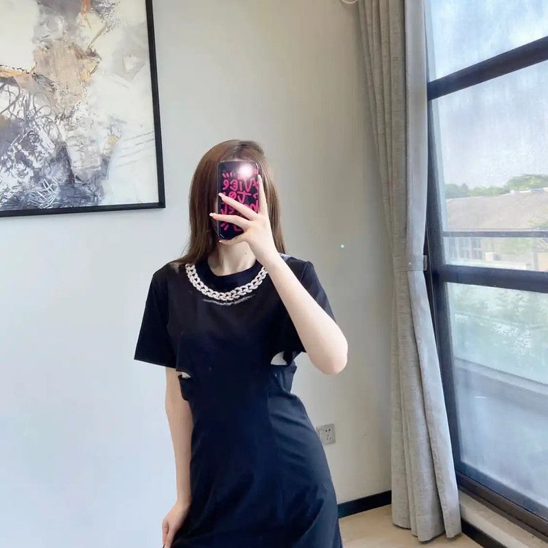 Givenchy Givenchy Black Cotton Short Sleeve Dress 0089 Size M / US 6-8 / IT 42-44 - 9 Thumbnail