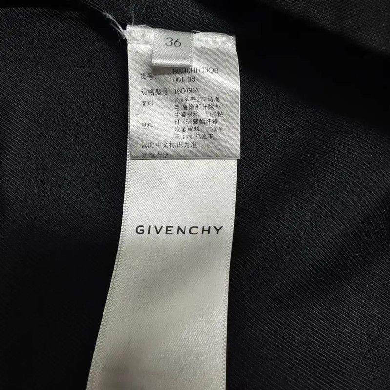 Givenchy Givenchy Black Wool Midi Skirt for Women 0089 Size 28" / US 6 / IT 42 - 4 Thumbnail