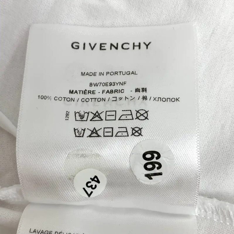 Givenchy Givenchy White Cotton T-Shirt for Women 0089 Size S / US 4 / IT 40 - 8 Thumbnail