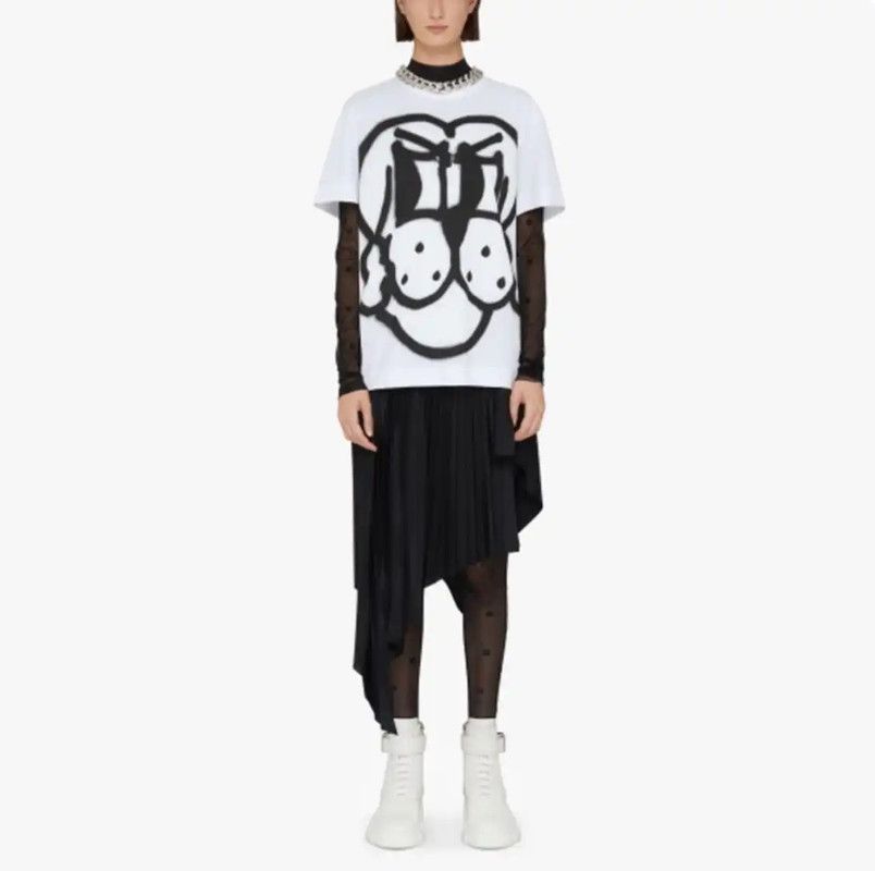 Givenchy Givenchy Women's Summer White Graphic T-Shirt 0089 Size S / US 4 / IT 40 - 4 Thumbnail