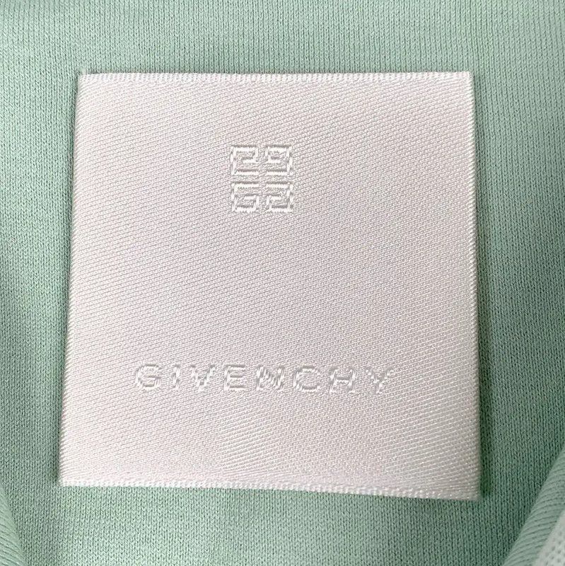 Givenchy Givenchy XS Green Logo Cotton Long Sleeve Hoodie 0089 Size XS / US 0-2 / IT 36-38 - 6 Thumbnail