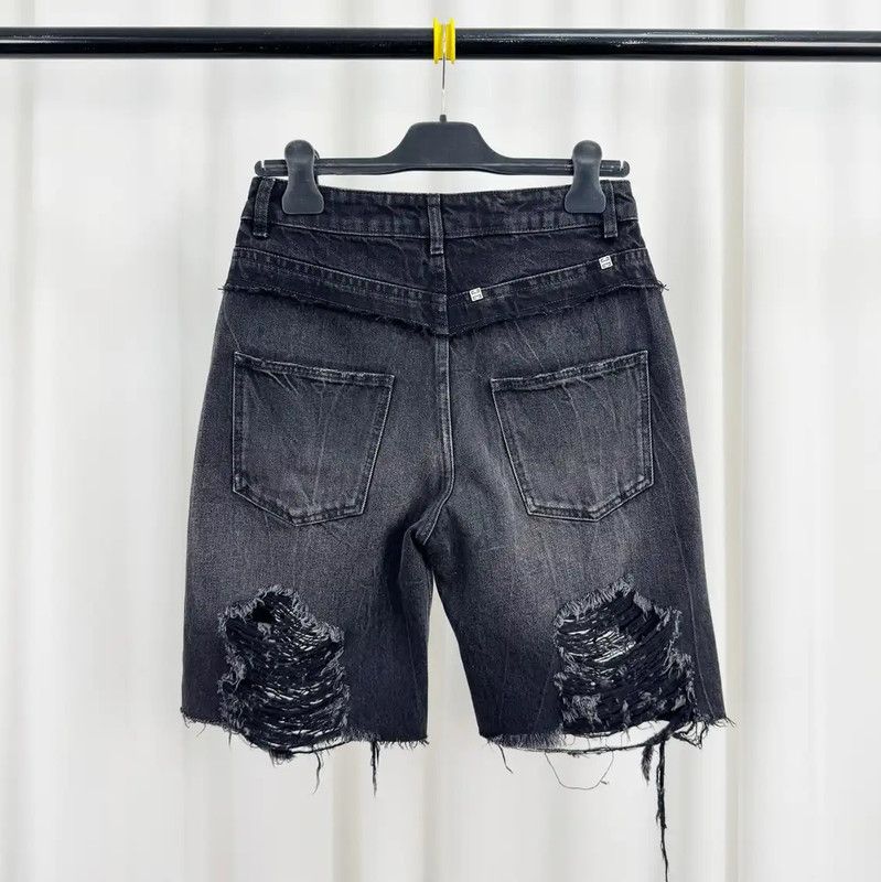 Givenchy Givenchy Women's Summer Grey Cotton Logo Shorts 0089 Size 26" / US 2 / IT 38 - 2 Thumbnail