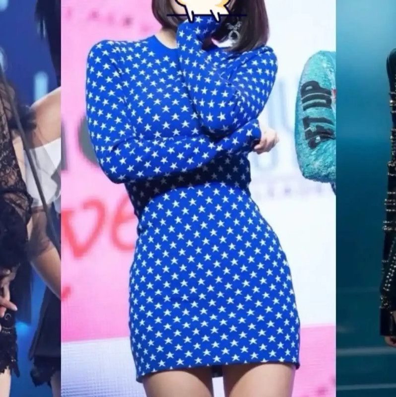 Givenchy Givenchy Blue Print Long Sleeve Dress 0089 Size L / US 10 / IT 46 - 5 Thumbnail