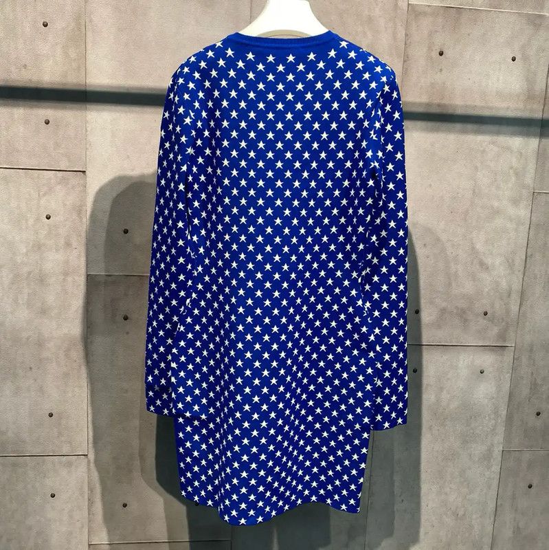 Givenchy Givenchy Blue Print Long Sleeve Dress 0089 Size L / US 10 / IT 46 - 3 Thumbnail