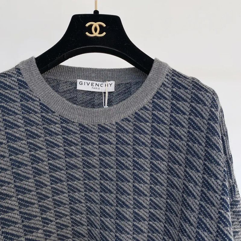 Givenchy Givenchy Blue Wool Long Sleeve Sweater 0089 Size L / US 10 / IT 46 - 2 Thumbnail