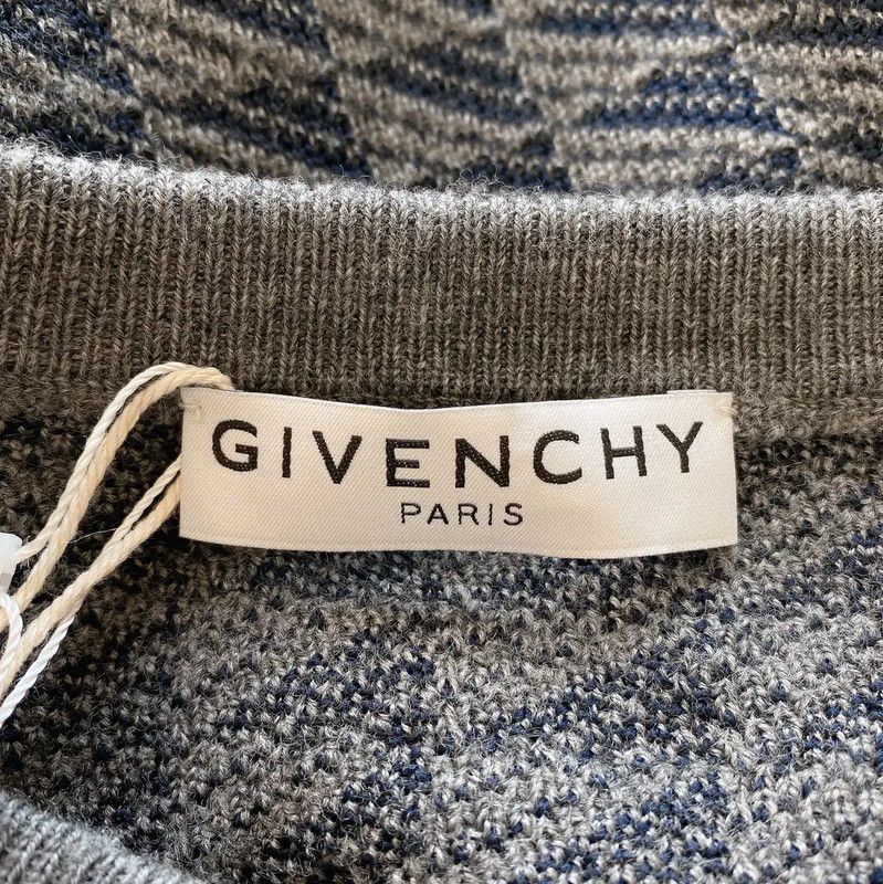 Givenchy Givenchy Blue Wool Long Sleeve Sweater 0089 Size L / US 10 / IT 46 - 5 Thumbnail