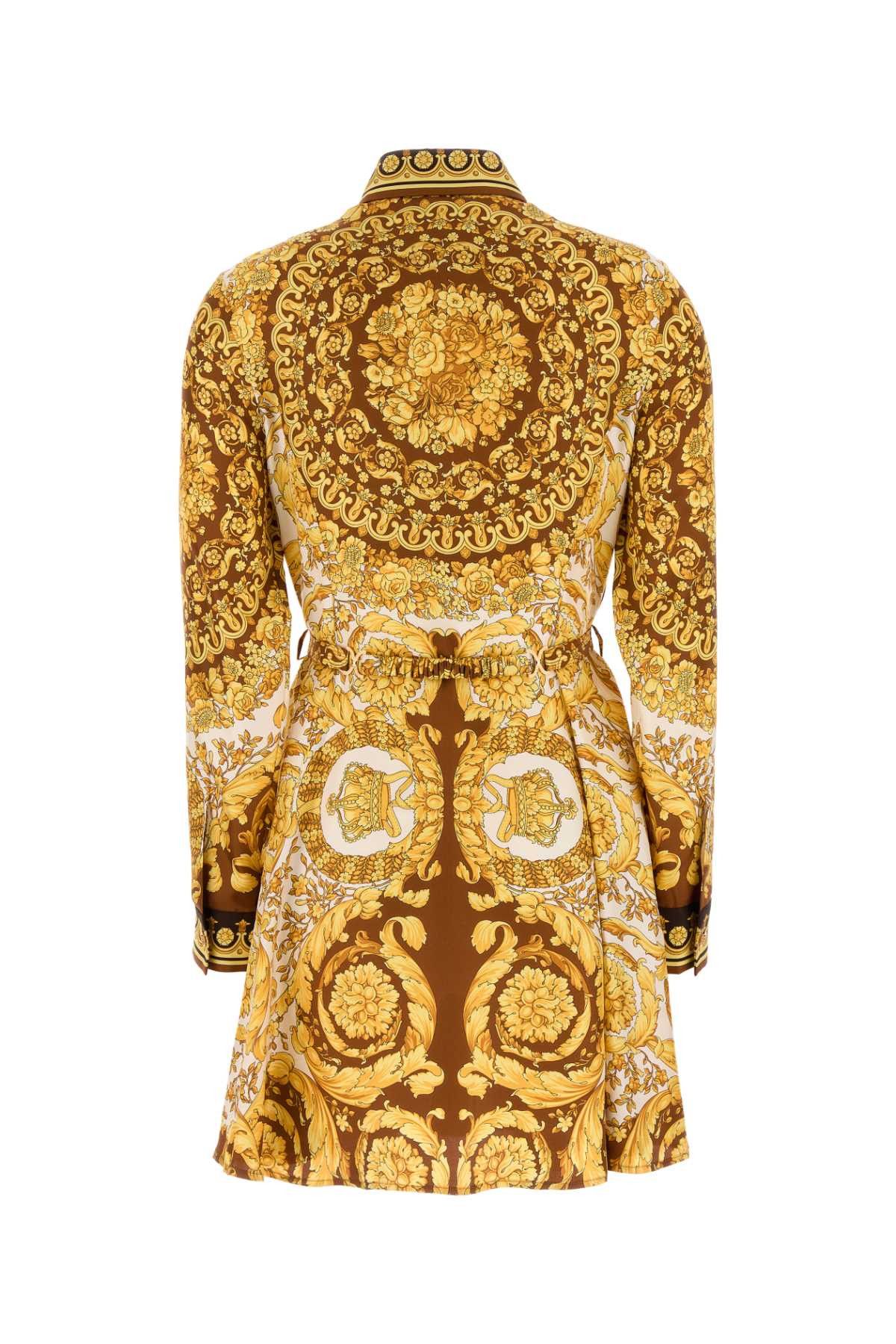 Versace Printed Twill Shirt Dress Size S / US 4 / IT 40 - 2 Thumbnail