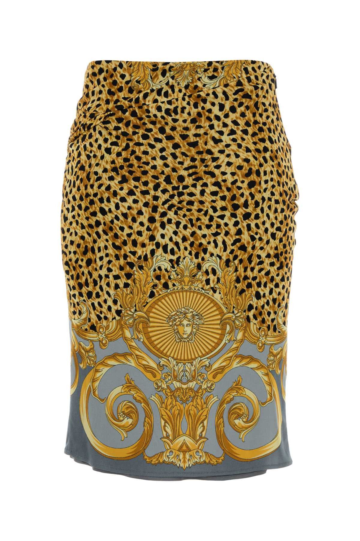 Versace Printed Jersey Skirt Size 27" / US 4 / IT 40 - 2 Thumbnail