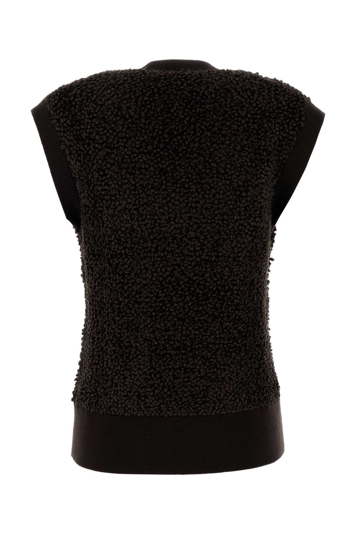 Salvatore Ferragamo Dark Brown Boucle Vest Size S / US 4 / IT 40 - 2 Thumbnail