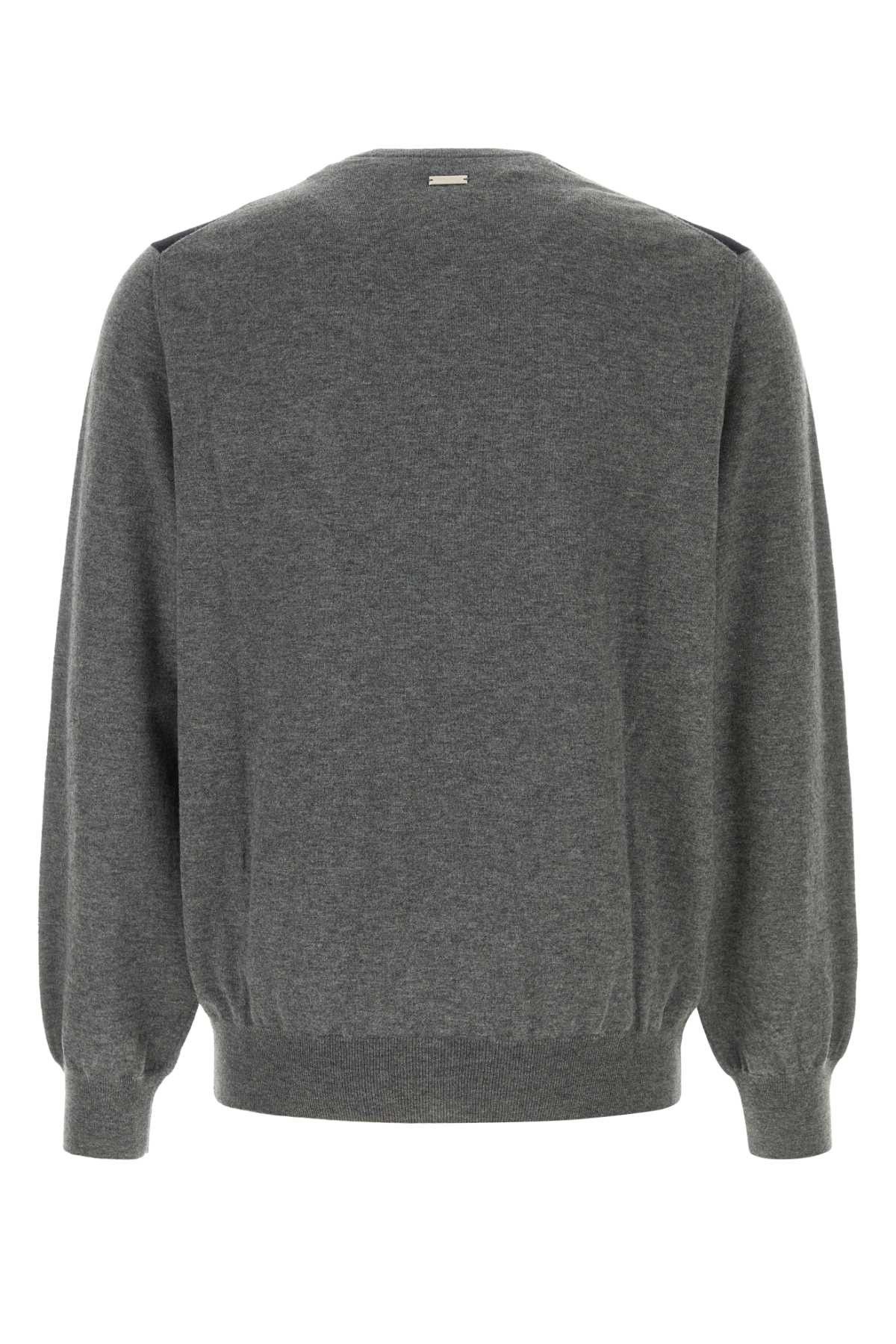 Salvatore Ferragamo Dark Grey Wool Sweater Size US XL / EU 56 / 4 - 2 Thumbnail