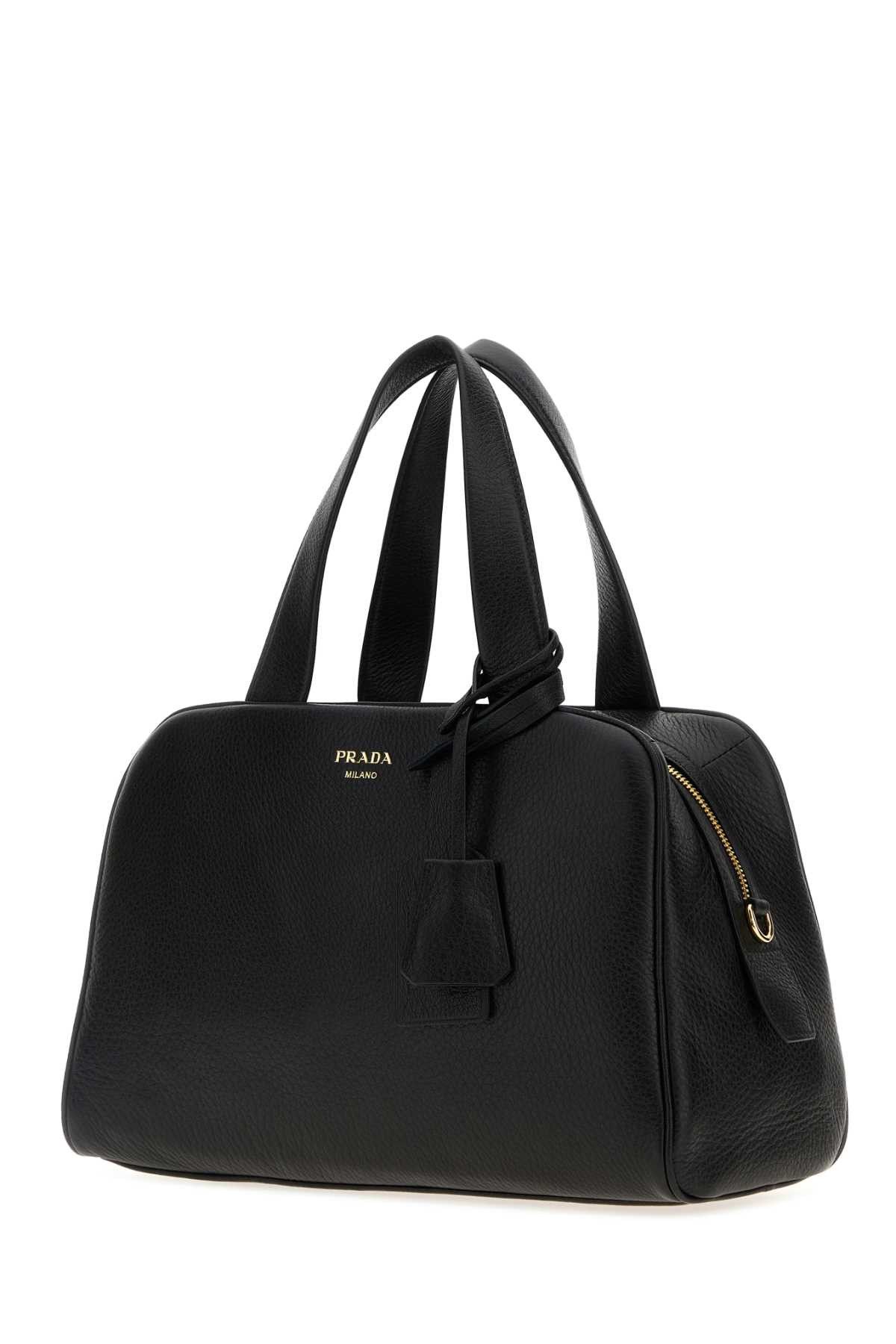 Prada Black Leather Handbag Size ONE SIZE - 2 Thumbnail