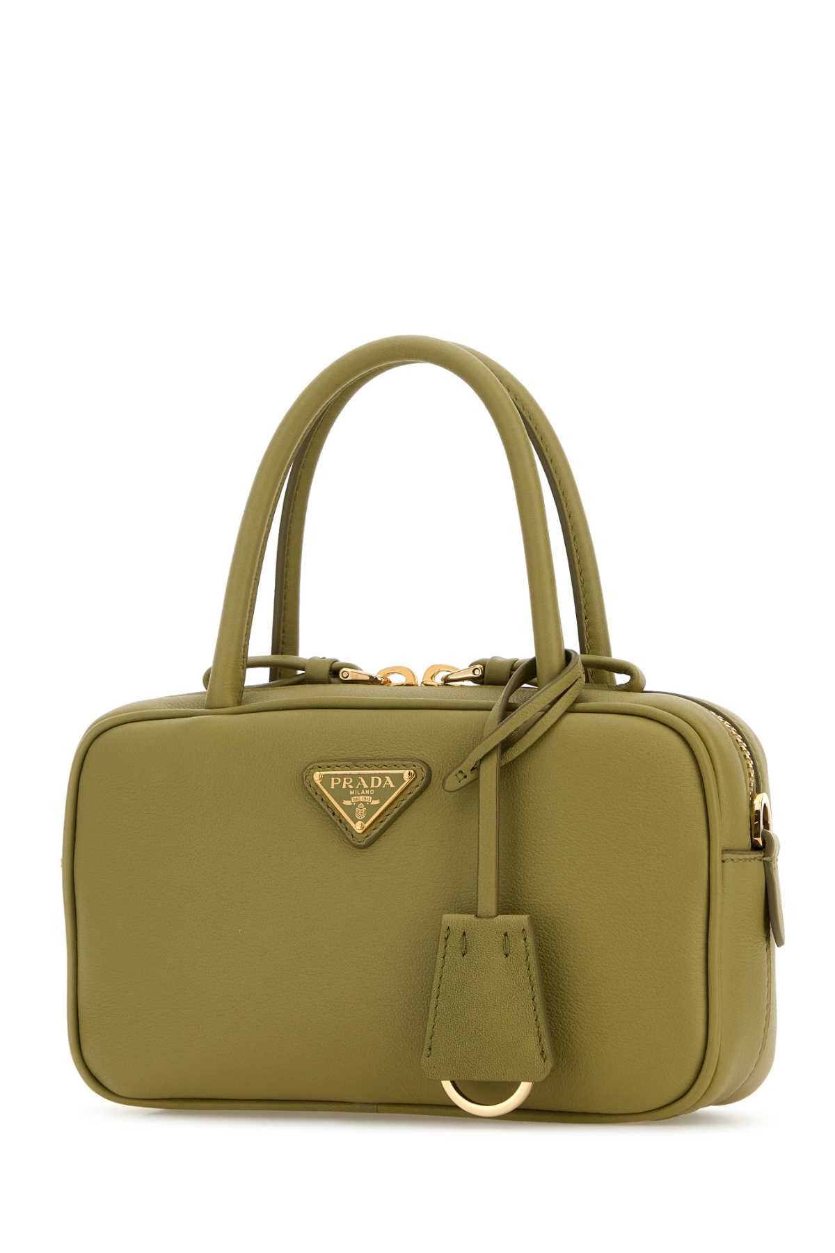 Prada Sage Green Leather Handbag Size ONE SIZE - 2 Thumbnail