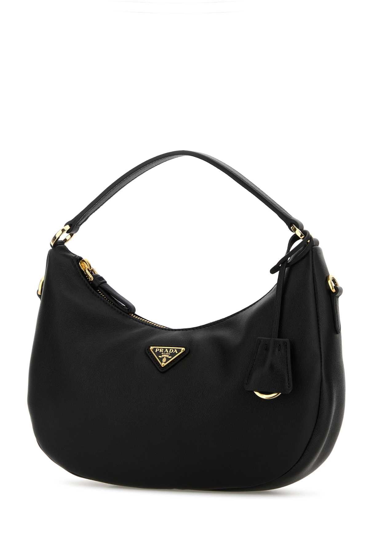Prada Black Leather Handbag Size ONE SIZE - 2 Thumbnail