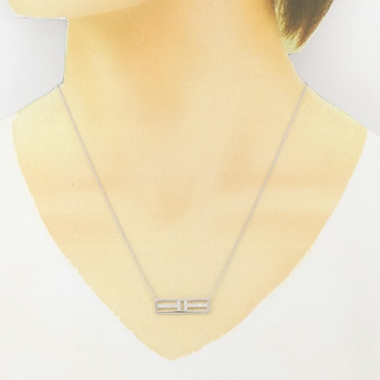 Tiffany & Co. Tiffany & Co. Tiffany Horizontal Diamond Bar 750 White Gold Necklace Calfskin Necklace DUTY FREE for USA Size ONE SIZE - 6 Thumbnail