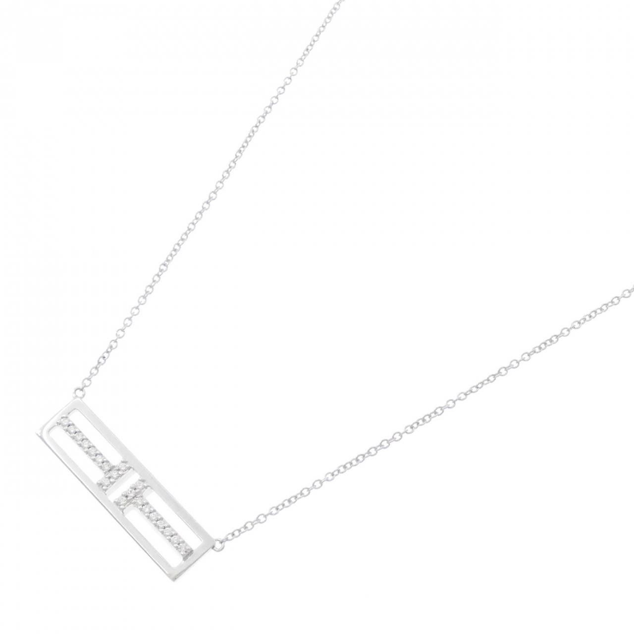 Tiffany & Co. Tiffany & Co. Tiffany Horizontal Diamond Bar 750 White Gold Necklace Calfskin Necklace DUTY FREE for USA Size ONE SIZE - 2 Thumbnail