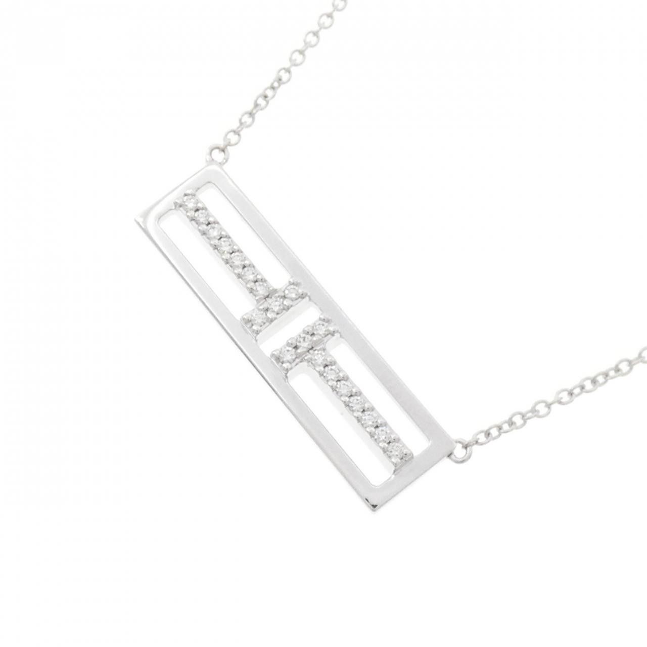 Tiffany & Co. Tiffany & Co. Tiffany Horizontal Diamond Bar 750 White Gold Necklace Calfskin Necklace DUTY FREE for USA Size ONE SIZE - 3 Thumbnail