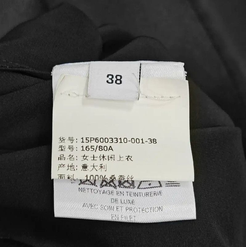 Givenchy Givenchy Black Silk Long-Sleeve Blouse 0089 Size S / US 4 / IT 40 - 8 Thumbnail
