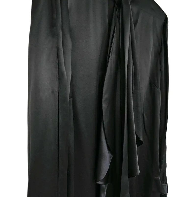 Givenchy Givenchy Black Silk Long-Sleeve Blouse 0089 Size S / US 4 / IT 40 - 6 Thumbnail
