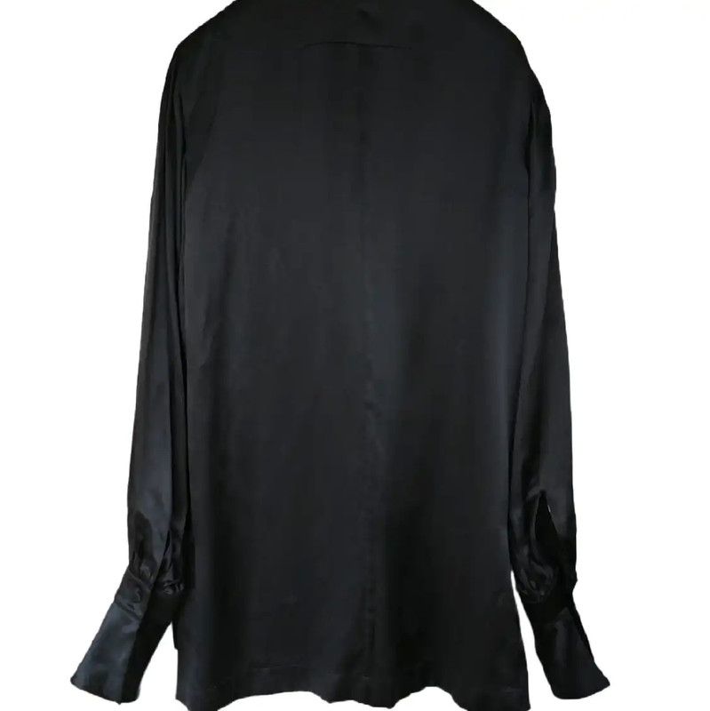 Givenchy Givenchy Black Silk Long-Sleeve Blouse 0089 Size S / US 4 / IT 40 - 3 Thumbnail