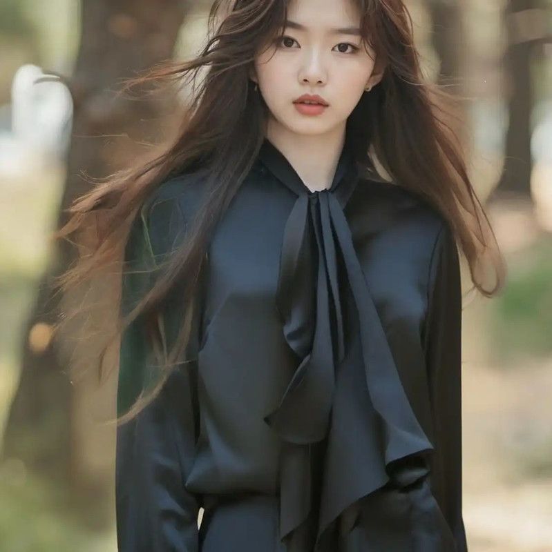 Givenchy Givenchy Black Silk Long-Sleeve Blouse 0089 Size S / US 4 / IT 40 - 2 Thumbnail