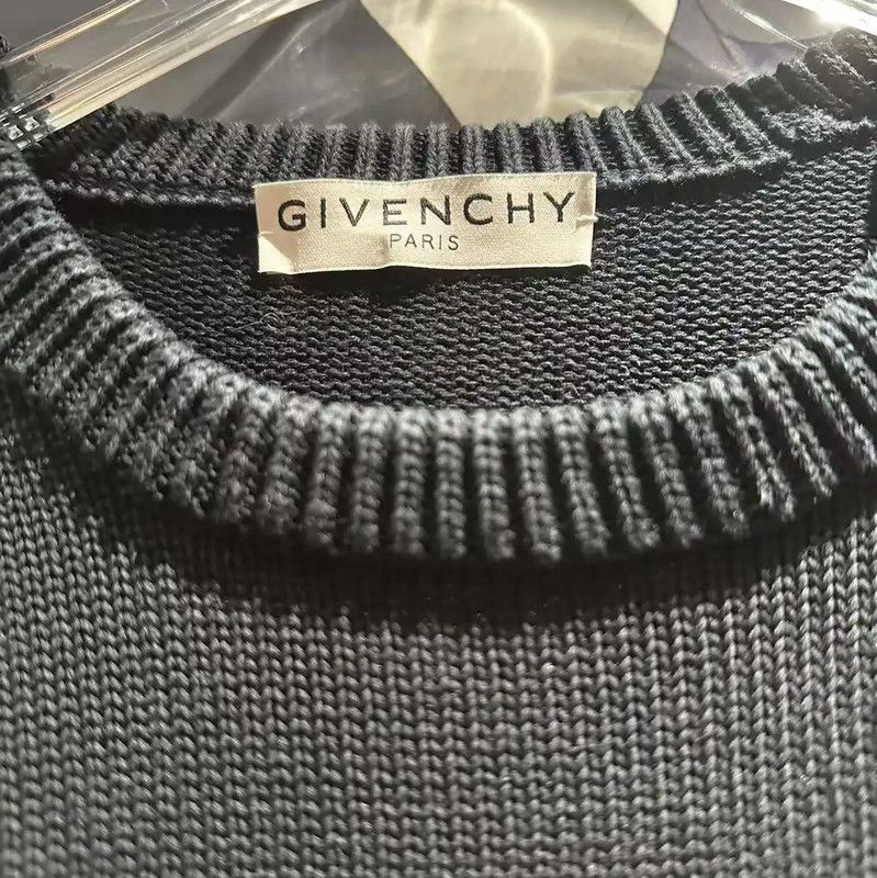 Givenchy Givenchy Black Cotton Knit Sweater for Women 0089 Size M / US 6-8 / IT 42-44 - 4 Thumbnail