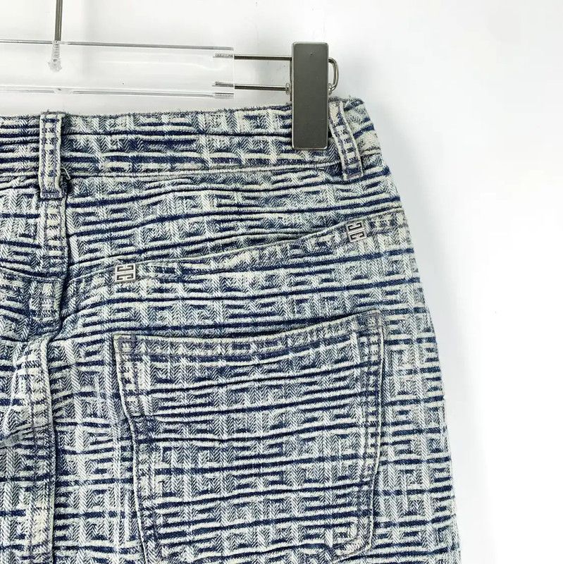 Givenchy Givenchy Light Blue Cotton Midi Skirt 0089 Size 23" - 5 Thumbnail