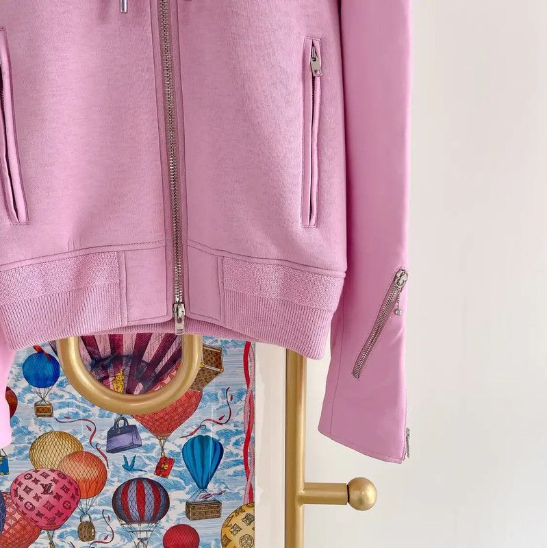 Givenchy Givenchy Pink Lambskin Women's Jacket 0089 Size M / US 6-8 / IT 42-44 - 3 Thumbnail
