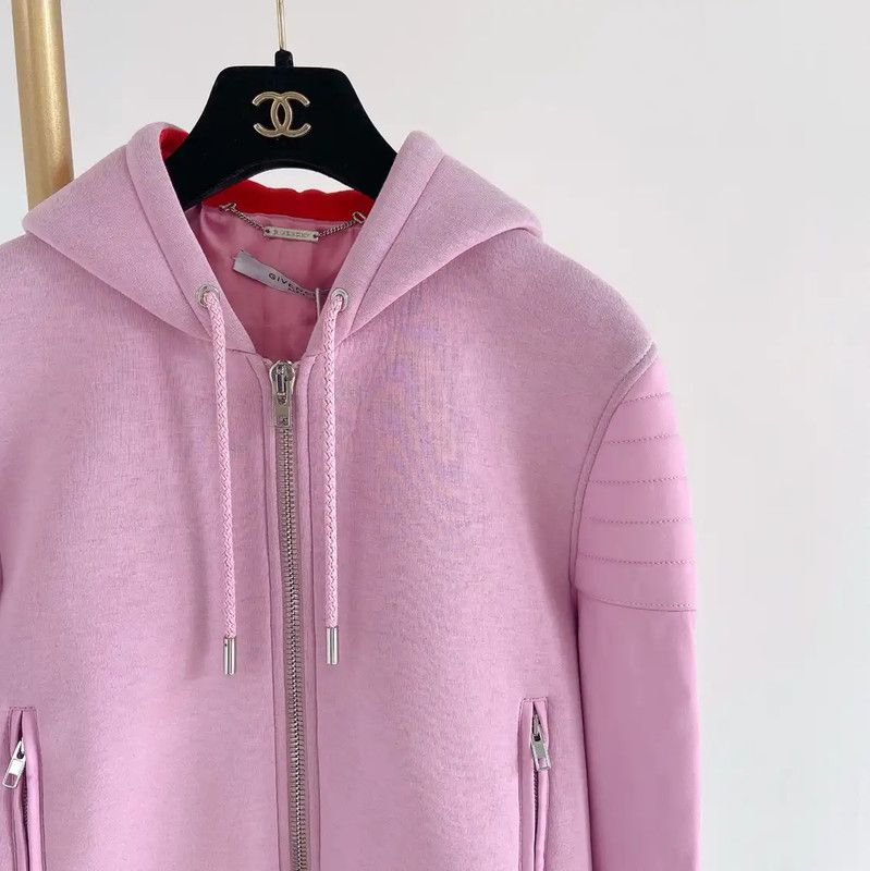Givenchy Givenchy Pink Lambskin Women's Jacket 0089 Size M / US 6-8 / IT 42-44 - 2 Thumbnail