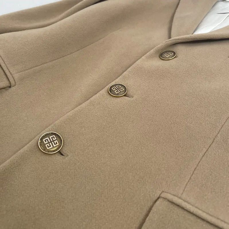 Givenchy Givenchy Wool Blend Khaki Women's Coat 0089 Size XL / US 12-14 / IT 48-50 - 5 Thumbnail