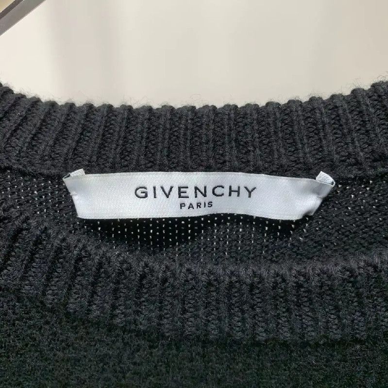 Givenchy Givenchy Black Wool Knit Sweater for Women 0089 Size M / US 6-8 / IT 42-44 - 3 Thumbnail