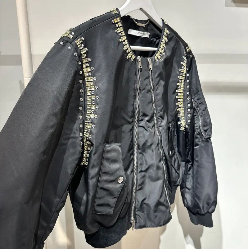 Givenchy Givenchy Black Nylon Women's Jacket with Studs 0089 Size S / US 4 / IT 40 - 4 Thumbnail