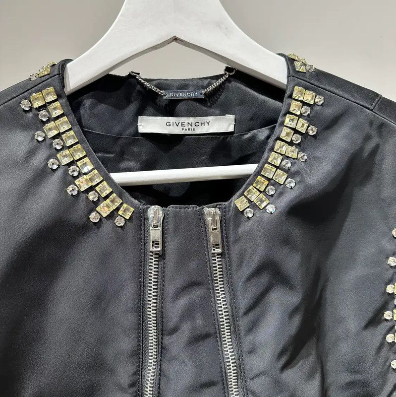 Givenchy Givenchy Black Nylon Women's Jacket with Studs 0089 Size S / US 4 / IT 40 - 3 Thumbnail