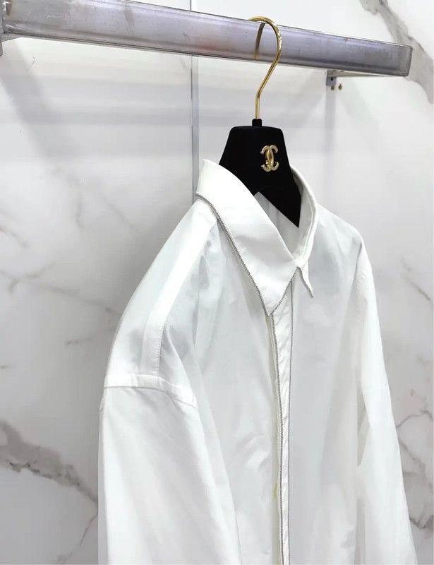Givenchy Givenchy White Cotton Long Sleeve Shirt 0089 Size S / US 4 / IT 40 - 6 Thumbnail