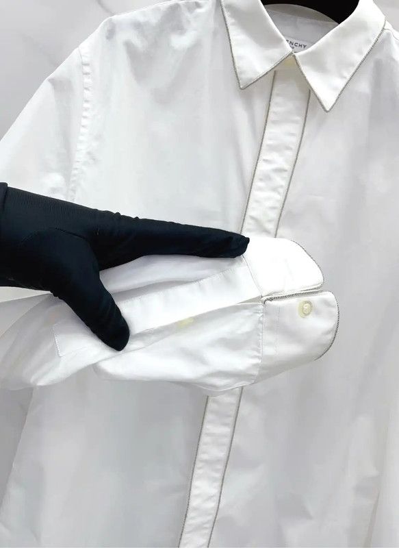 Givenchy Givenchy White Cotton Long Sleeve Shirt 0089 Size S / US 4 / IT 40 - 5 Thumbnail