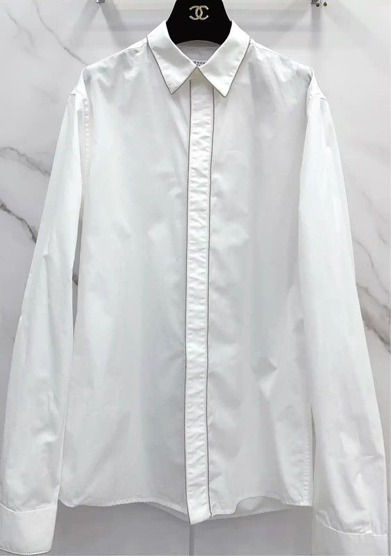 Givenchy Givenchy White Cotton Long Sleeve Shirt 0089 Size S / US 4 / IT 40 - 4 Thumbnail